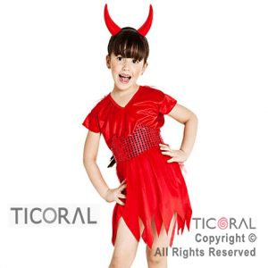 DISFRAZ DIABLITA NI�A CAND C/VINCHA TALLE 1 x 1